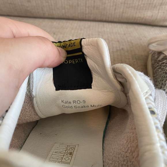 Vintage Havana Kate sneaker leather low top sneakers size 9 snakeskin lace up - Picture 6 of 10